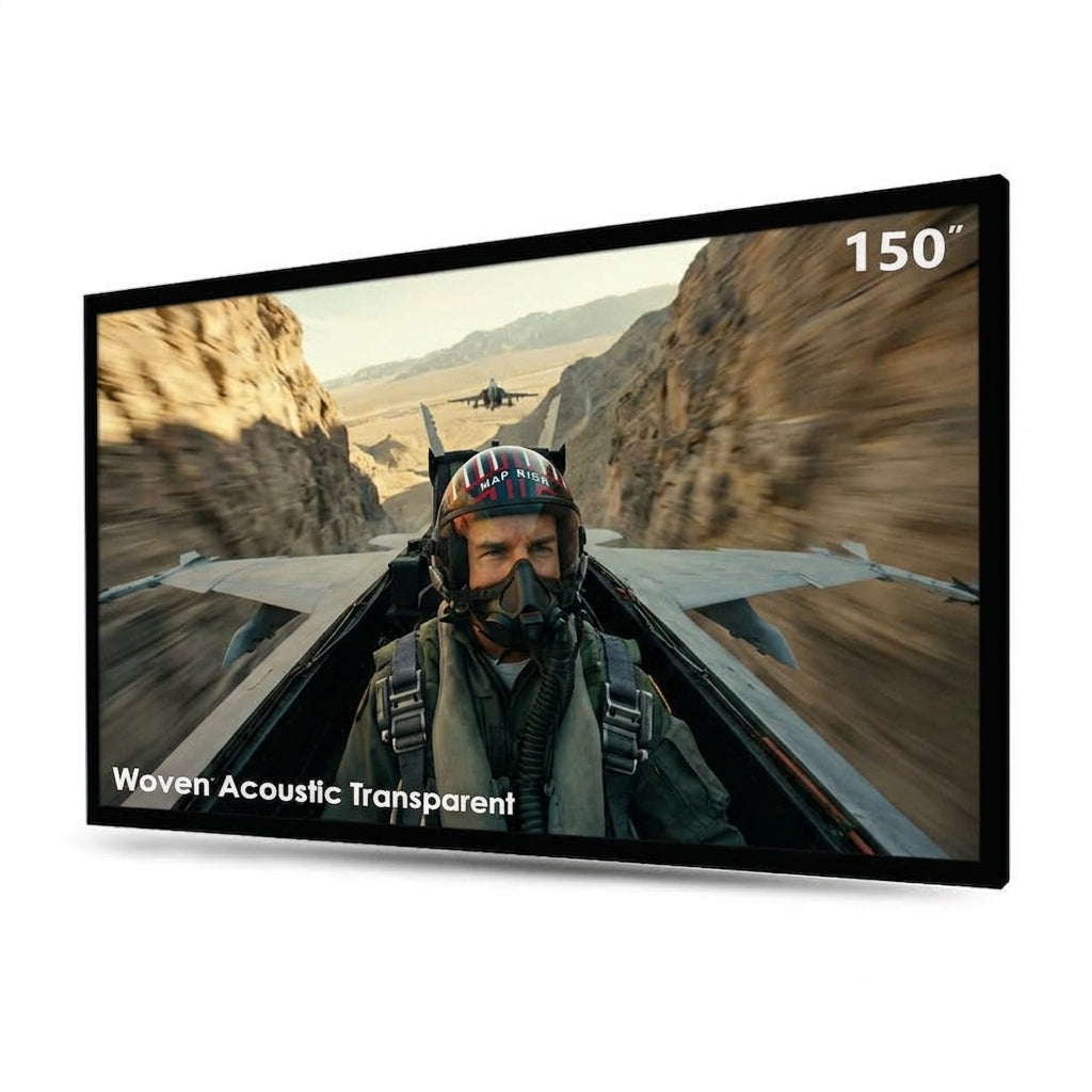 Xenon Acoustics Fixed Frame Projector Screen ; Acoustically Transparent, 16:9